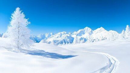 Obraz premium Wilder Kaiser Panorama in Winterlandschaft am Hartkaiser