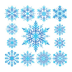 Snowflake vector design on a set with white background