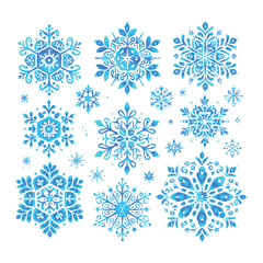 Snowflake vector design on a set with white background