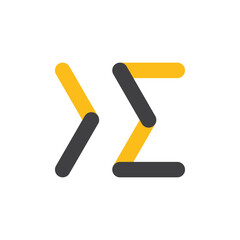 Line and Triangle Logo Template Icon