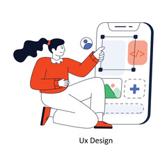 Ux Design Flat Style Design Vector illustration. Stock illustration