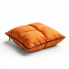 Cozy orange camping pillow for outdoor adventures and relaxation
