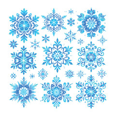 Snowflake vector design on a set with white background