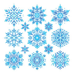 Snowflake vector design on a set with white background
