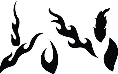 Background with fire,Fire silhouette vector