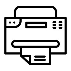 Vector Design Fax Machine Icon Style