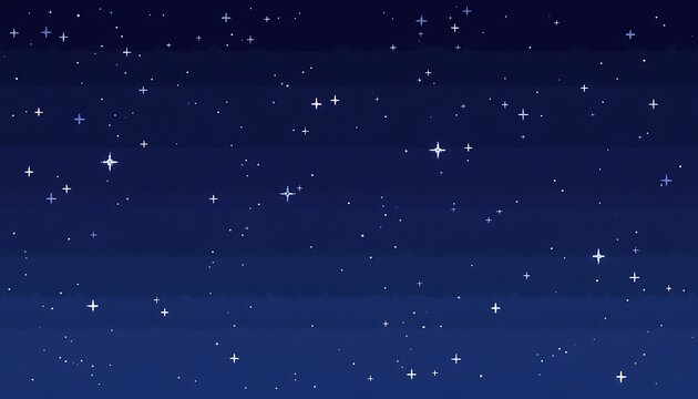 Pixel Art Night Sky Starry Background Simple Design