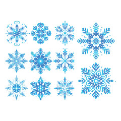 Snowflake vector design on a set with white background