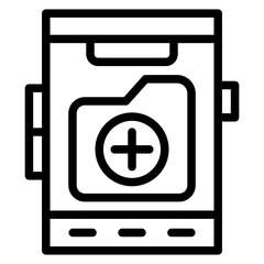 Obraz premium Vector Design Mobile Folder Icon Style