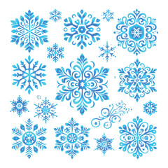 Snowflake vector design on a set with white background