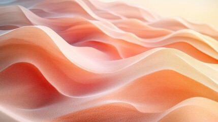 Fototapeta premium Abstract Orange and Peach Waves Texture Background