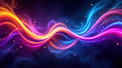 Dynamic AI tech background with vibrant colors and abstract design elements.