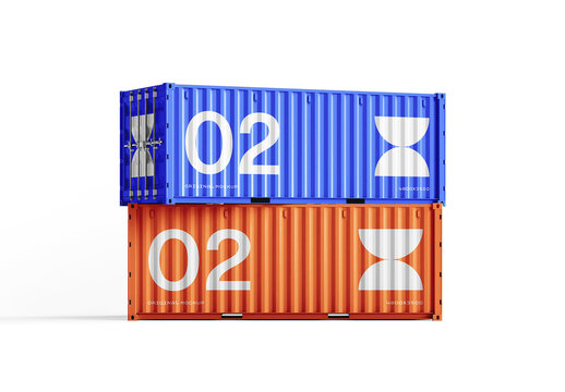 Shipping Containers Mockup