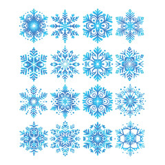 Snowflake vector design on a set with white background
