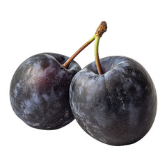 Obraz premium Fresh organic plums png transparent background juicy fruit food