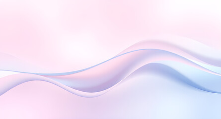 Obraz premium Ethereal Pink Blue Abstract Waves | Modern Minimalist Background