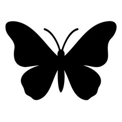 Elegant Butterfly Silhouette Premium Black Vector Design on Transparent Backgrounds