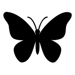 High-Quality Black Butterfly Silhouette Vector Illustration on Transparent Background