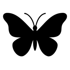 High-quality black Butterfly silhouette vector illustration on a transparent background