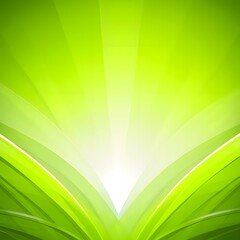 Obraz premium Minimalist square background in green and white with overlapping, sharp triangular patterns balanced symmetrically in a 1:1 ratio