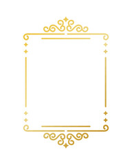elegant golden frame swirl