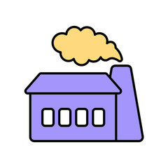 Icon a factory, isolated against a clean background.