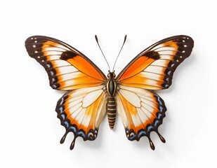 butterfly image with unique wings on a white background