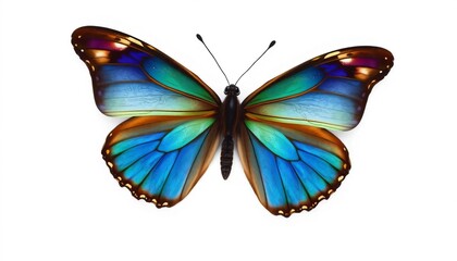butterfly image with unique wings on a white background