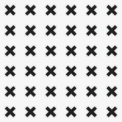 Obraz premium seamless vector pattern geometric monochrome cross pattern 'x' sign fashion print for textile fabric