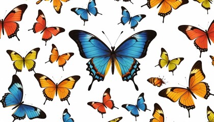 Obraz premium butterfly image with unique wings on a white background