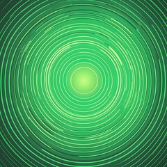 Obraz premium Vertical 9:16 green abstract design featuring layered concentric circles creating depth and symmetry