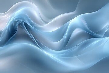 Obraz premium Abstract blue waves flowing smoothly.