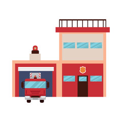 firefighter station and garage