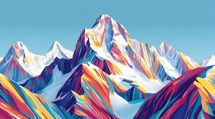 Abstract Snow Mountain
