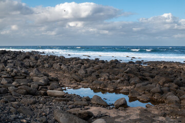 Coast of the Atlantic ocean, La Santa, Lanzarote, Spain