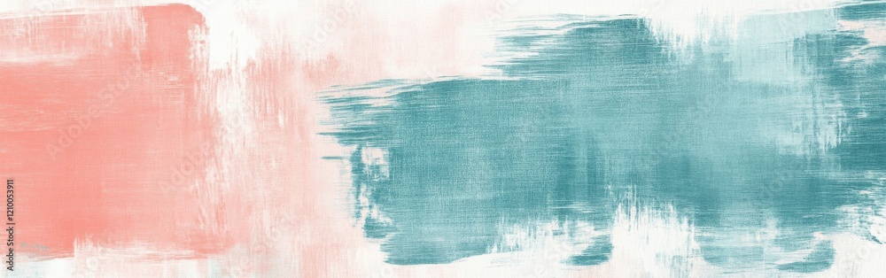 Aufkleber soft pencil strokes create a calming abstract landscape with pastel colors and torn borders