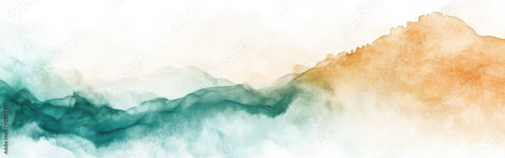Poster soft pencil strokes create a gradient of muted amber over a serene landscape at twilight