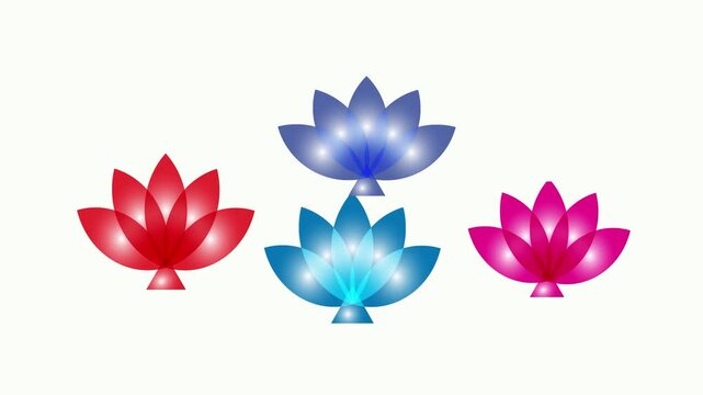 flower gift, flower templet , set of lotus flower in a white background color 