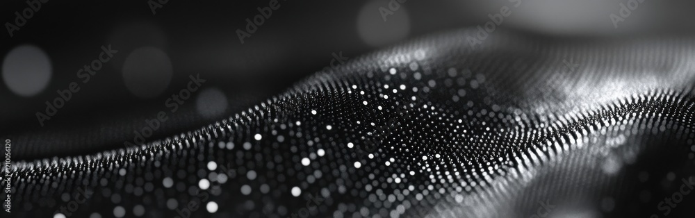 Leinwandbilder Muted gray and charcoal bokeh dots shimmer softly, creating an elegant visual effect that enhances any artistic setting or display
