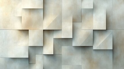 Fototapeta premium Abstract Geometric Beige and Gray Concrete Wall