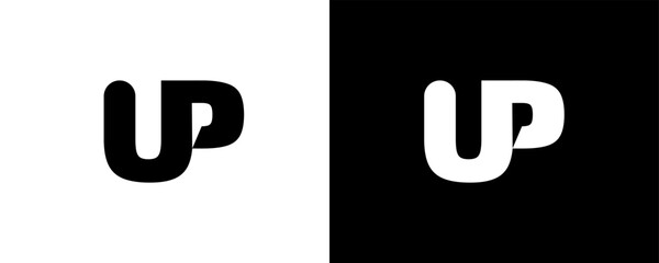 UP Logo with unique shape. Vector illustration