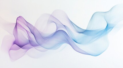 Flowing abstract pencil strokes create a soft mist in pale blue tones, adding elegance and calm to the composition