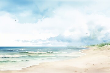 Fototapeta premium Beach landscape outdoors horizon