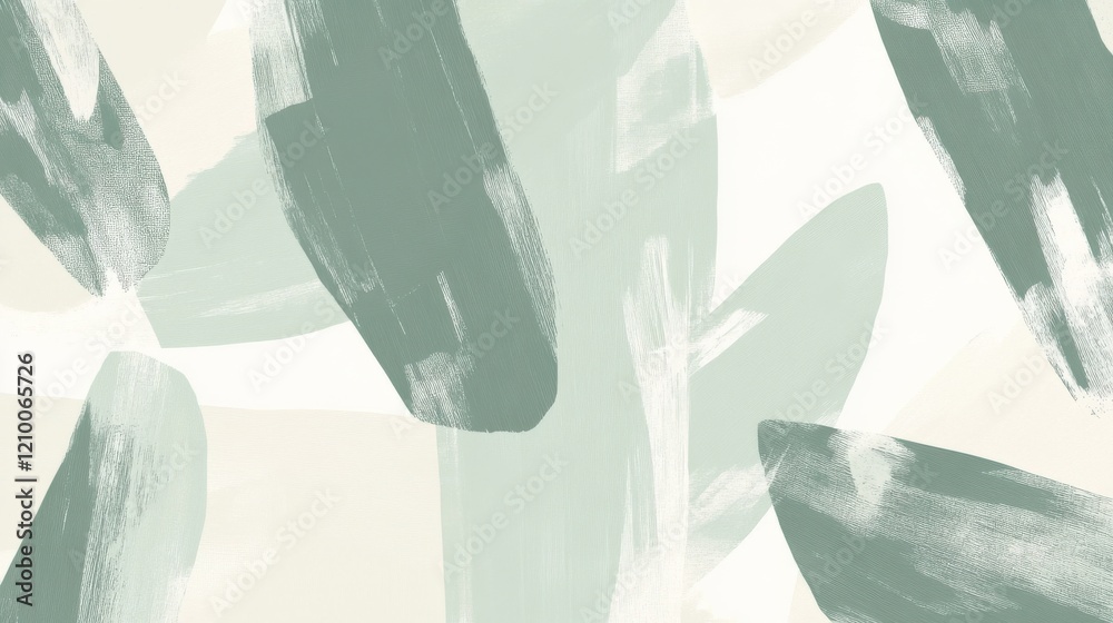 Aufkleber abstract monochromatic pattern in muted mint evokes tranquility and serenity in modern design