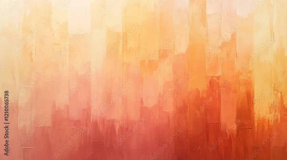 Poster Vibrant abstract gradient fill transitioning from pale yellow to deep orange and red hues in a soft textured background