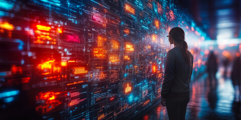 Interactive Digital Interface Displaying Technology-Focused Search Functionality Concepts