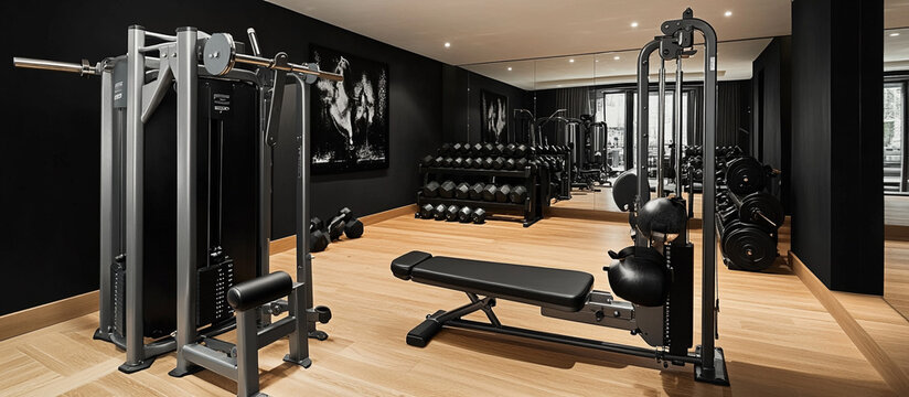 Modern house with jym