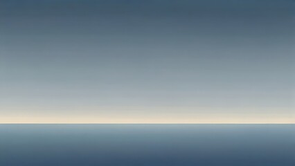 Obraz premium Minimalist serene blue gradient sky and ocean horizon business background template