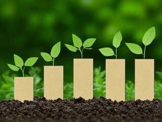 Eco-friendly investment growth highlighting sustainable business practices and profitable environmental economics