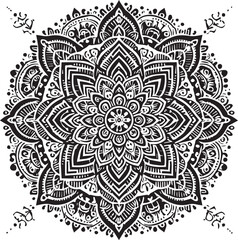 Circular pattern in the form of a mandala. Henna tatoo mandala. Mehndi style. Decorative pattern in oriental style. Coloring book page vector files